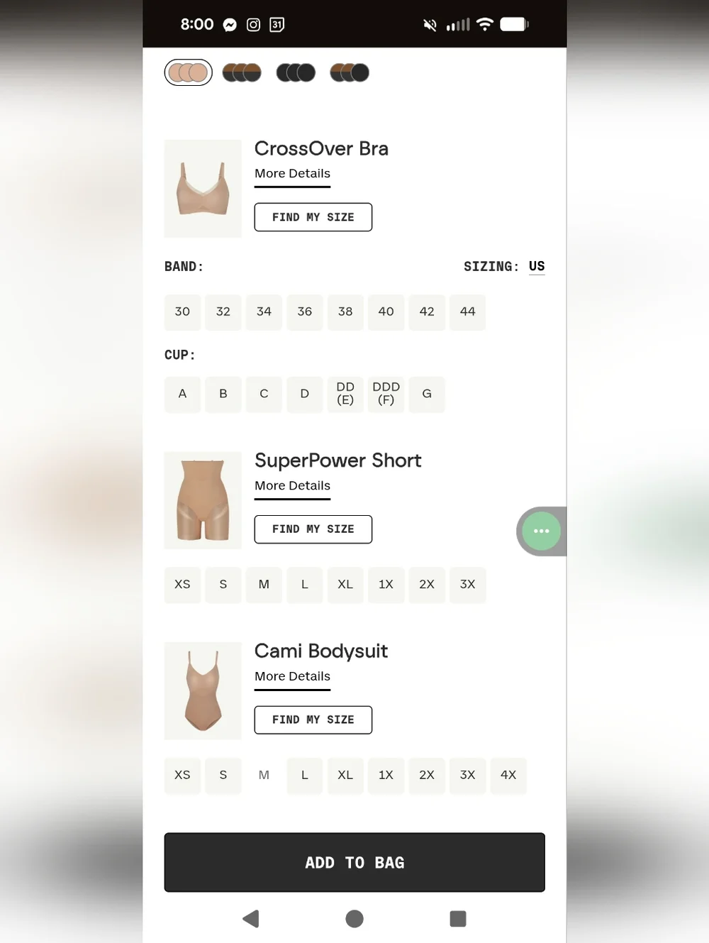 Honeylove Nude Starter Pack — CrossOver Bra, SuperPower Short & Cami Bodysuit - Picture 2 of 12